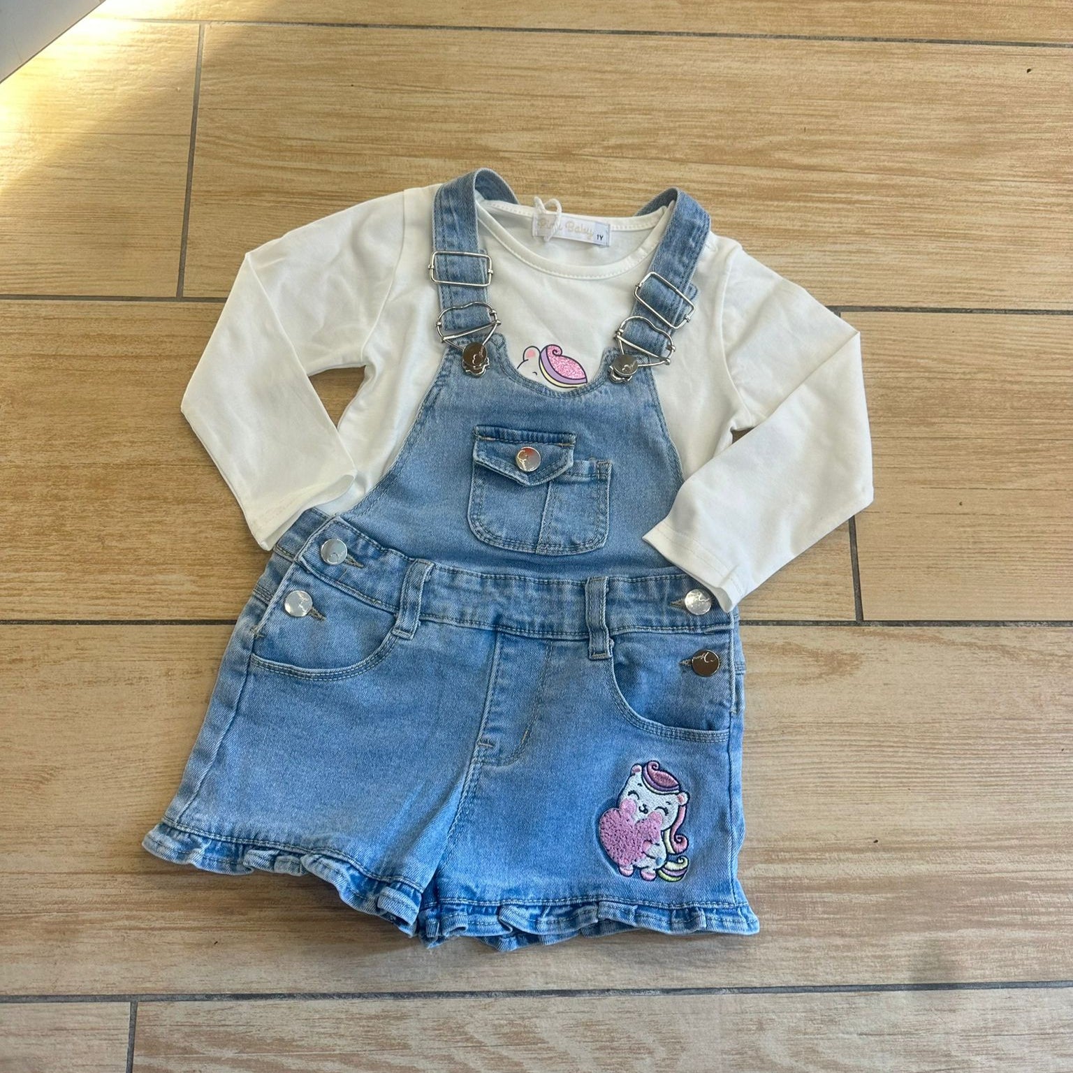 Salopette con maglia