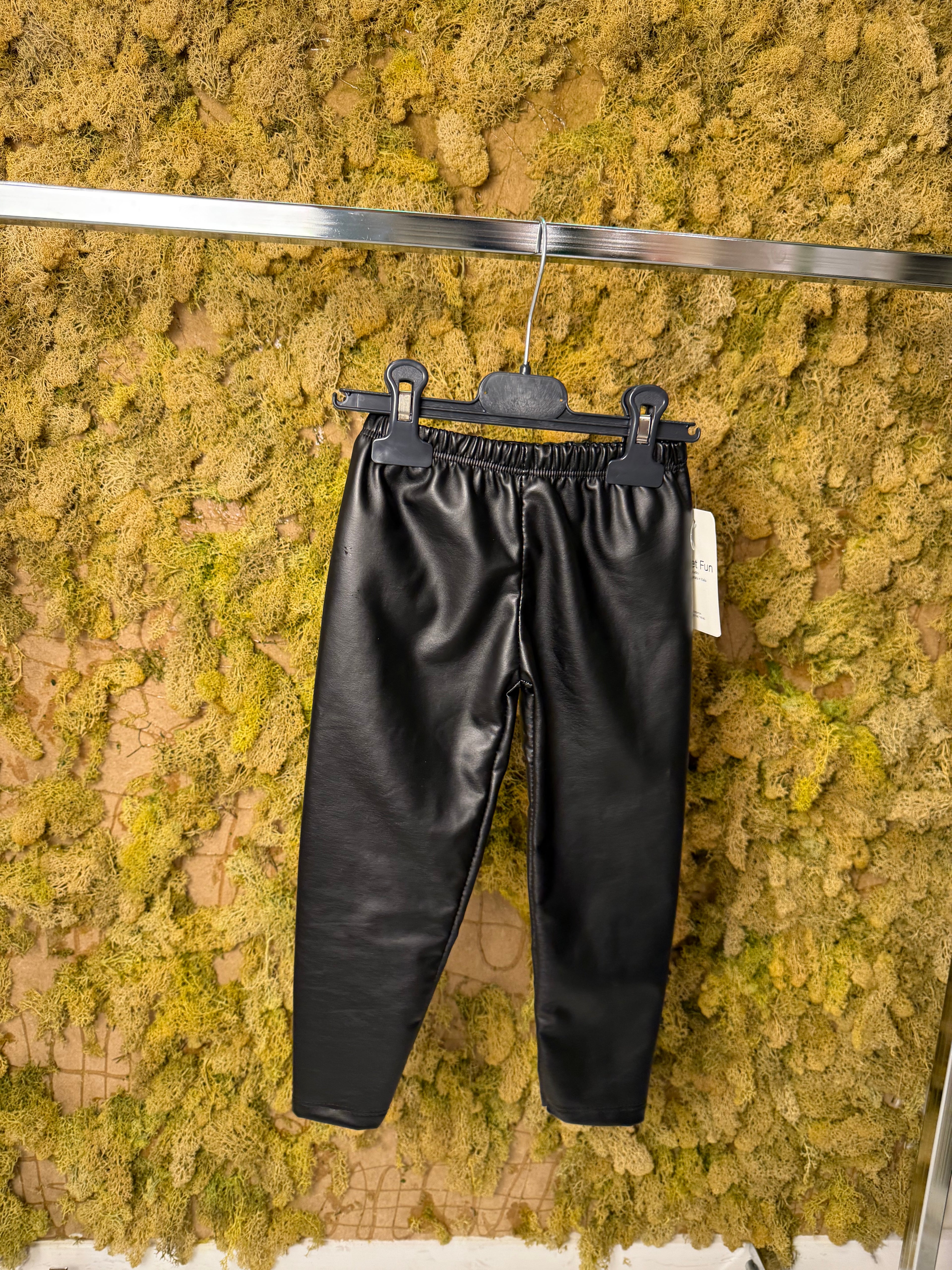 Leggings pelle felpato