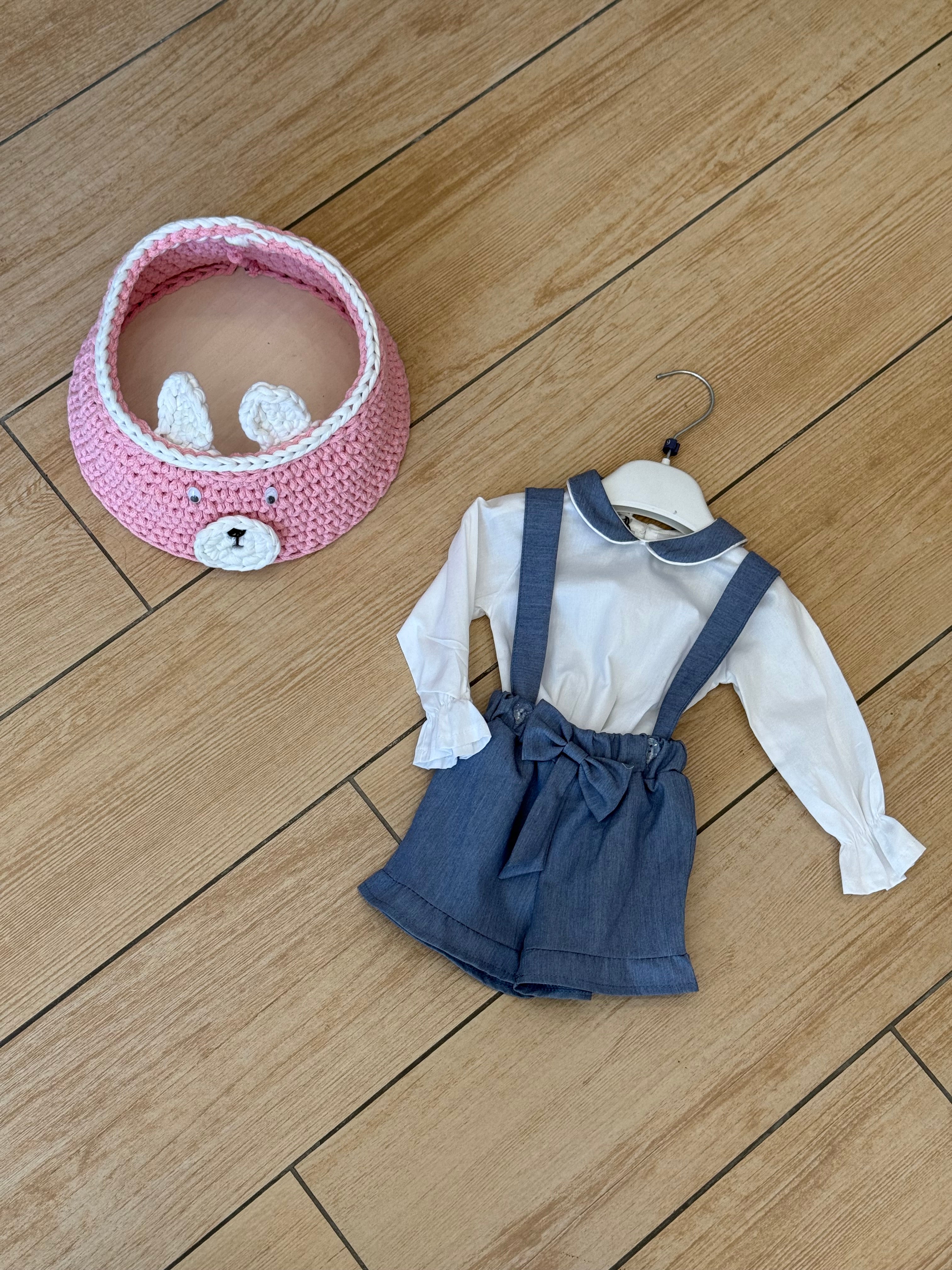 salopette con camicia