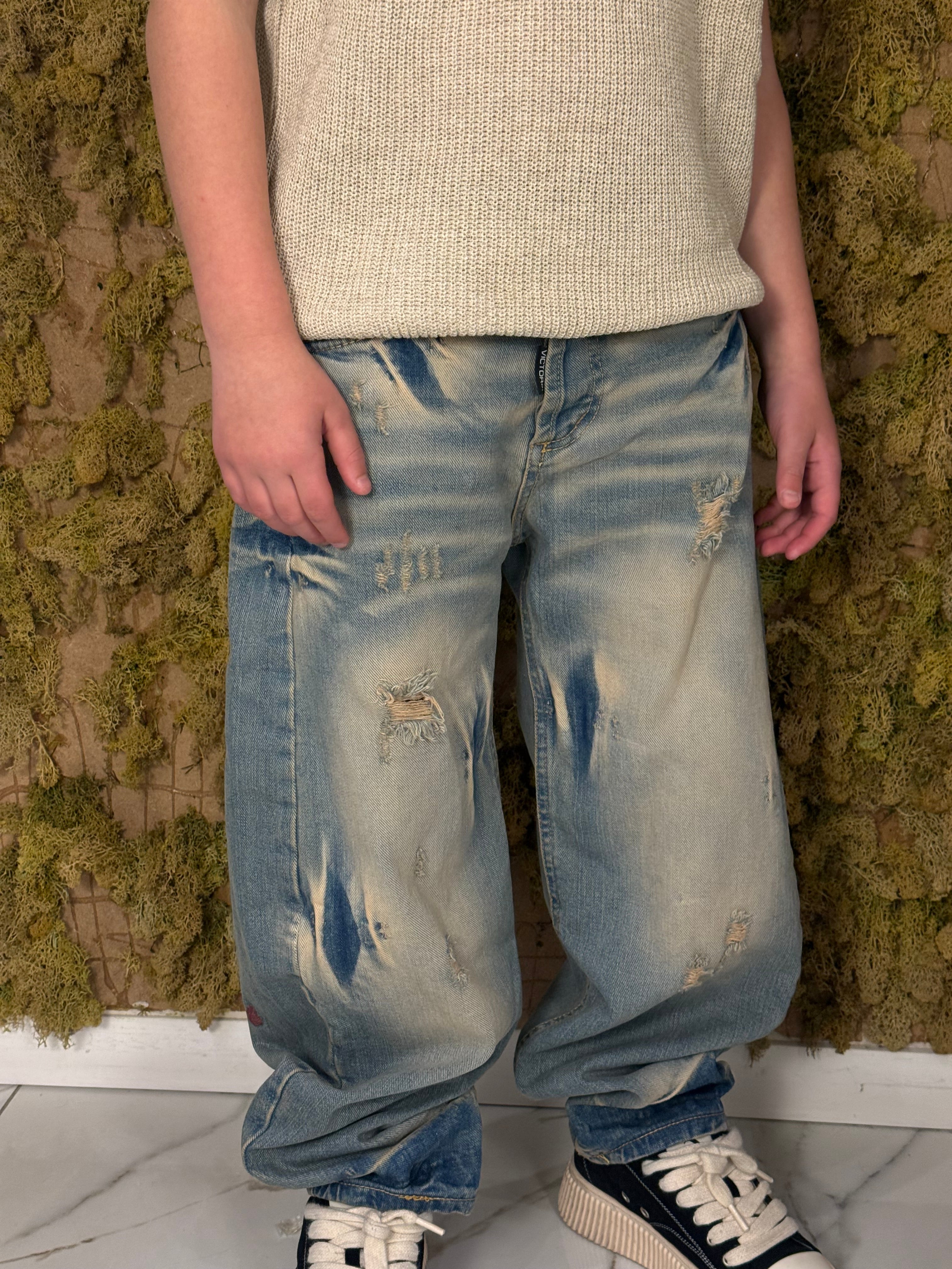 Jeans ballon sabbiato