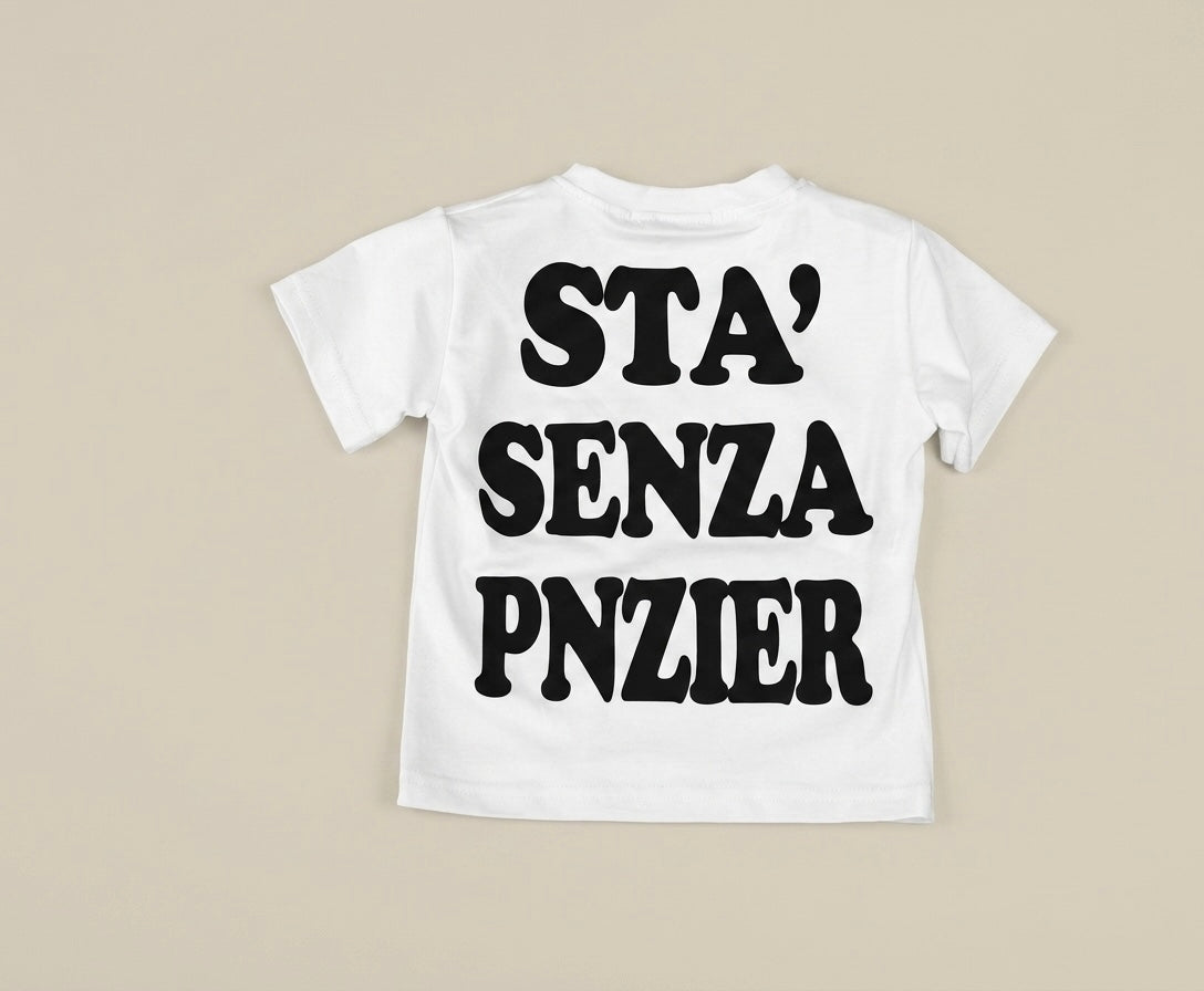 T-shirt con scritta retro