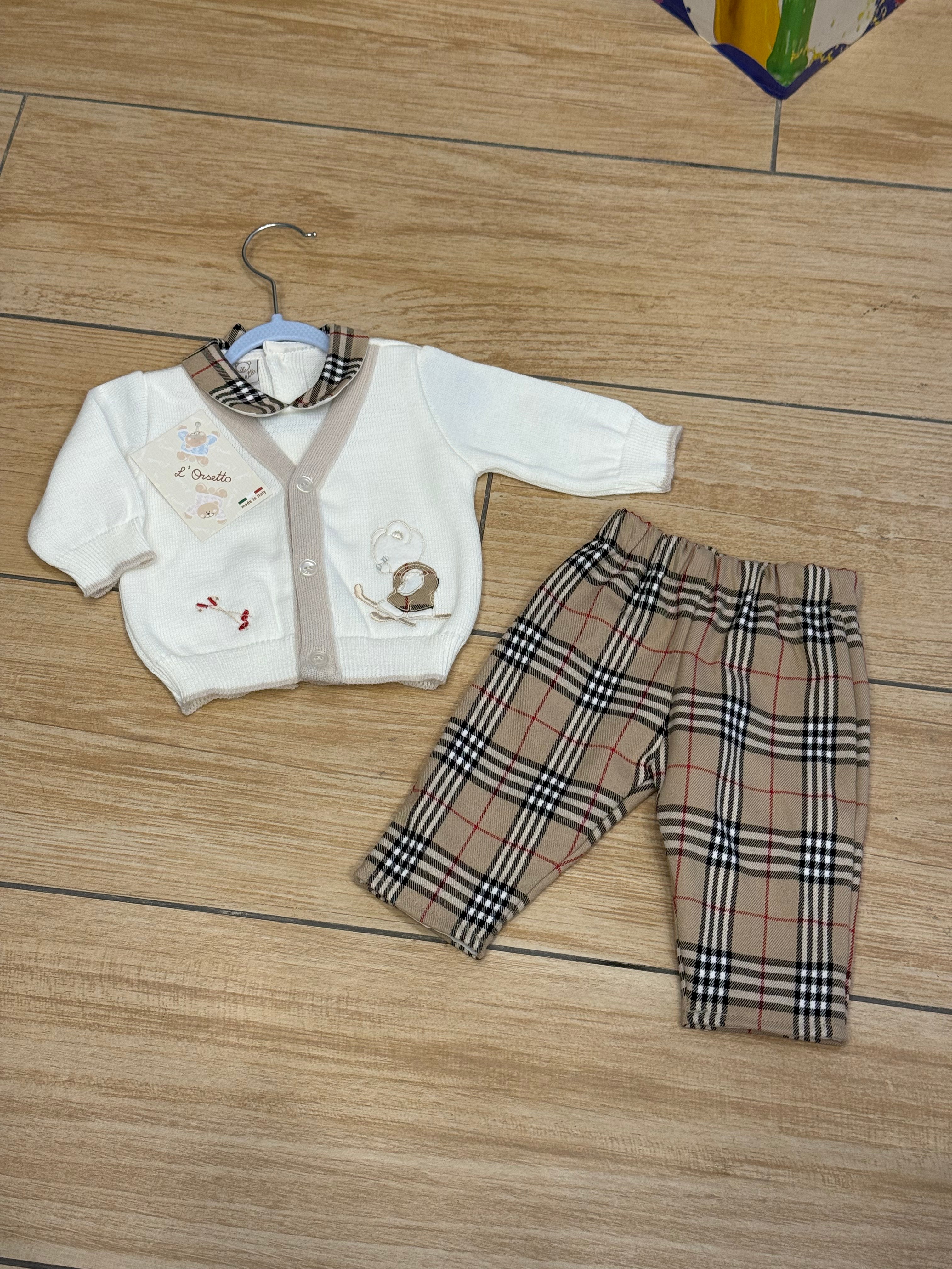Coordinato 2pz set nascita orsetto