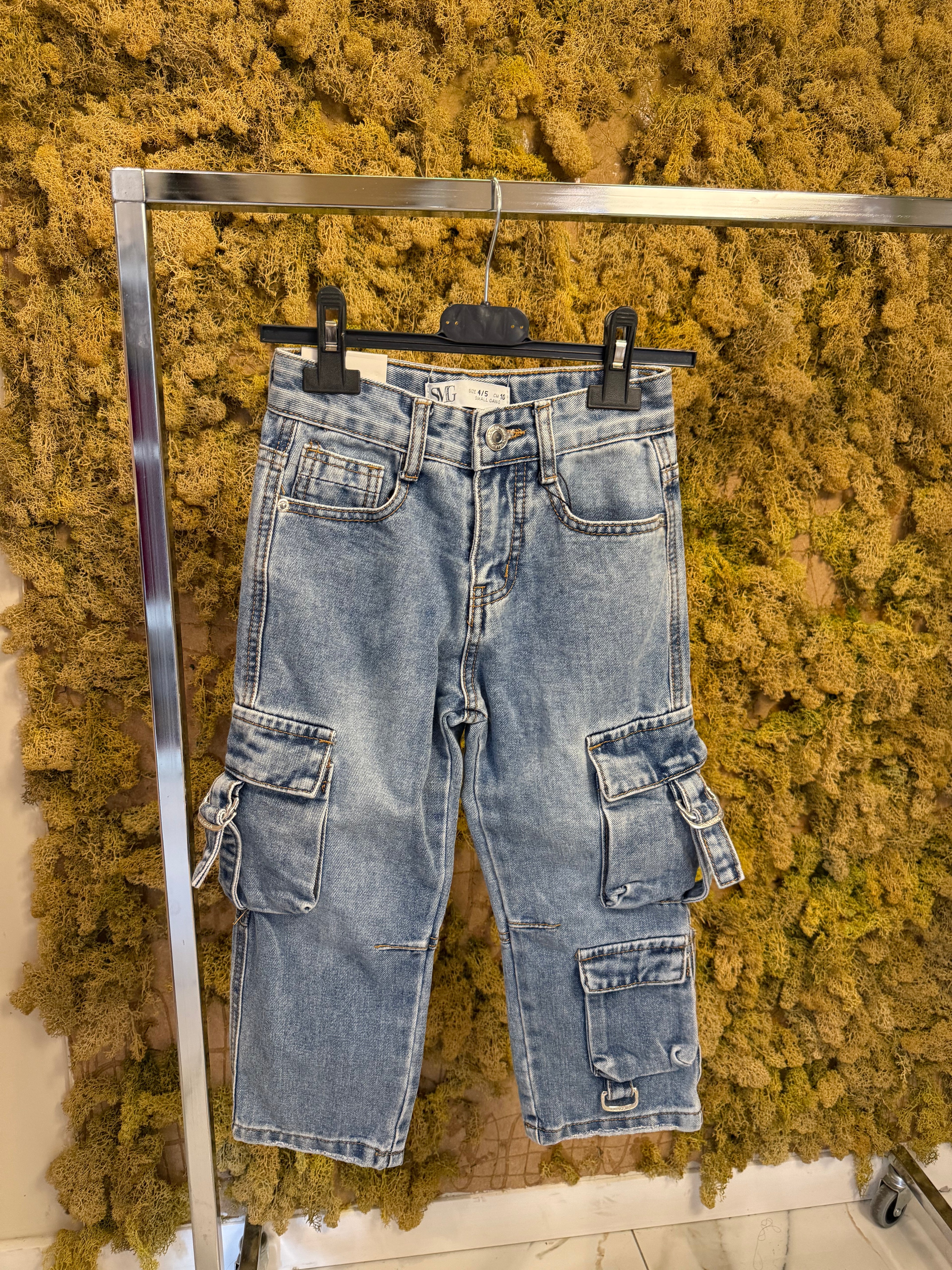 Jeans cargo denim
