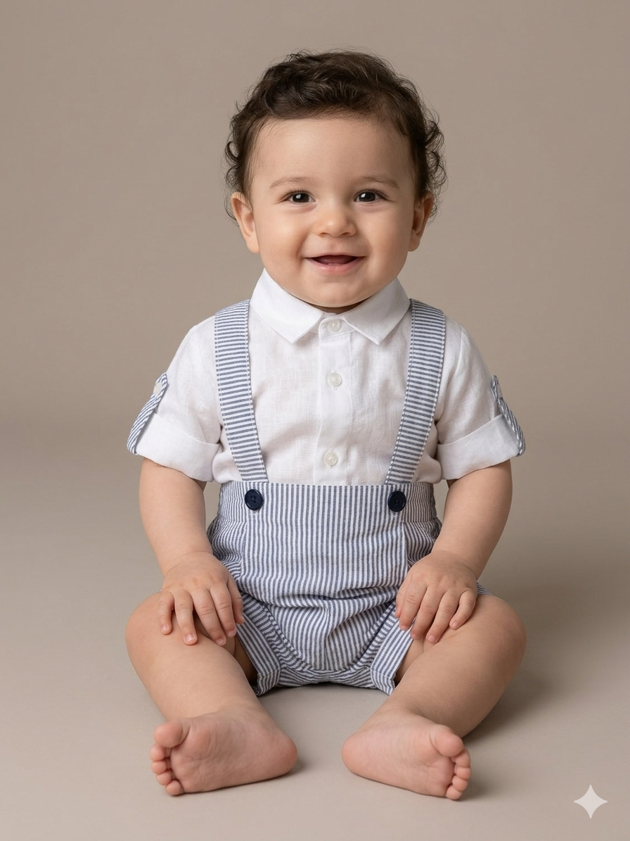 Pagliaccetto e camicia in lino